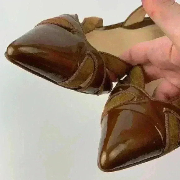 Cole haan heels size 7.5 AA suede patent leather - Picture 10 of 11